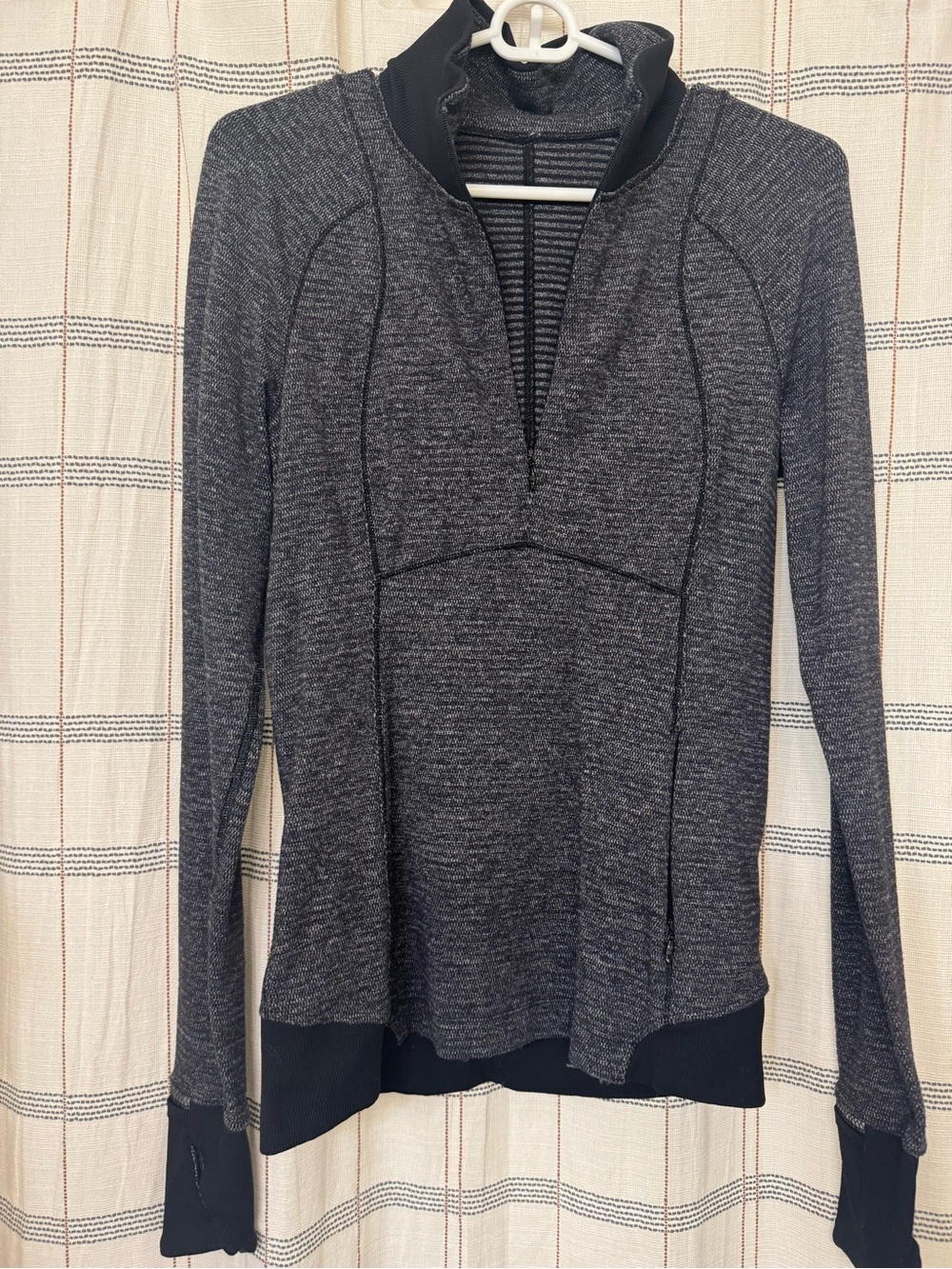 Lululemon Heathered Charcoal Quarter-Zip Pullover